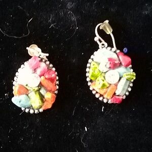 Colorful Blurred Floral Accessory on Black